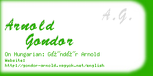 arnold gondor business card